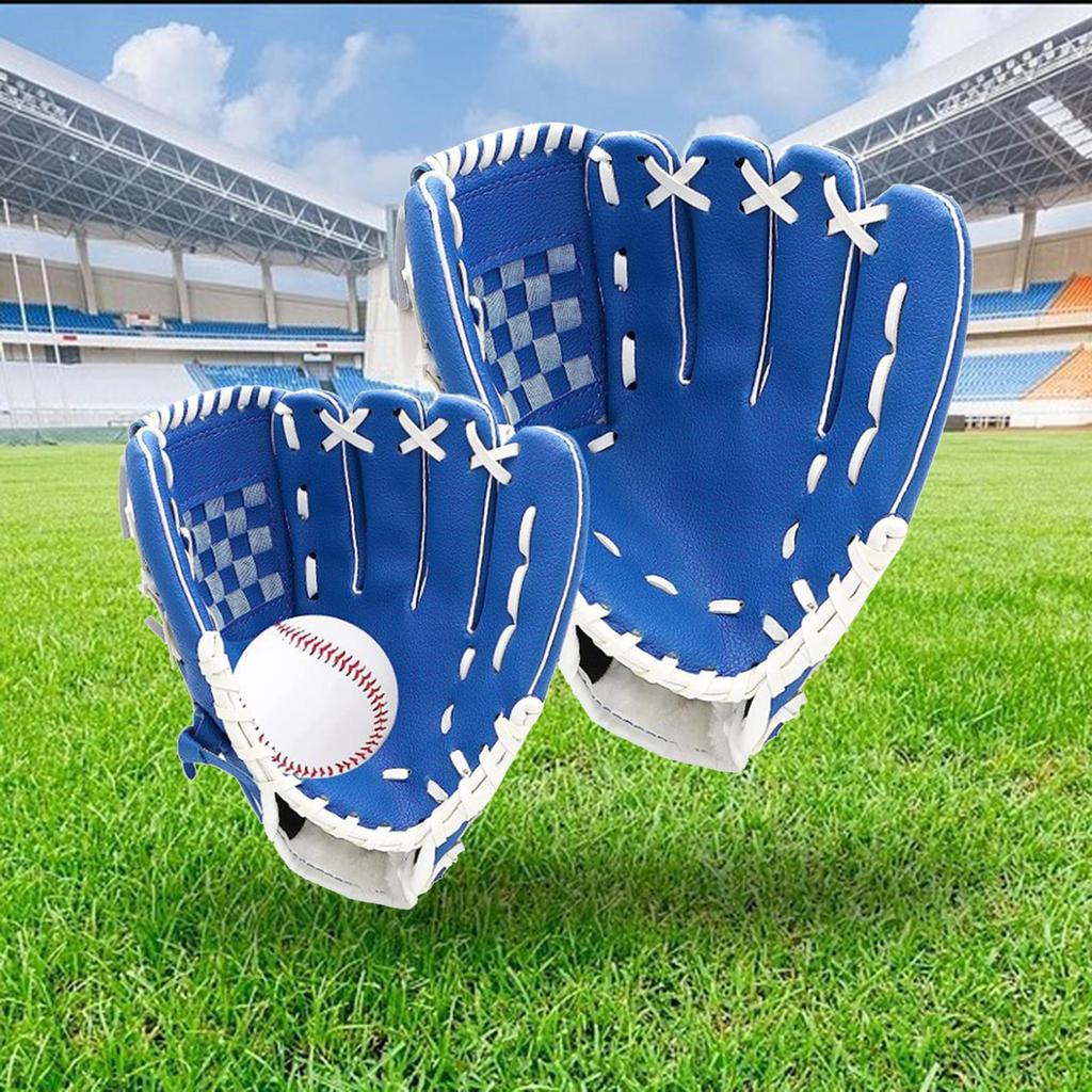 2 X Baseballhandschuhe mit Ball Ausrüstung, Sport Handfänger, Infield Pitcher Handschuhe,