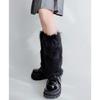 Thermal Plush Leg Warmers Windproof Cold Protection Casual Formal Outfit Furry Boot Covers Footless Socks for Women