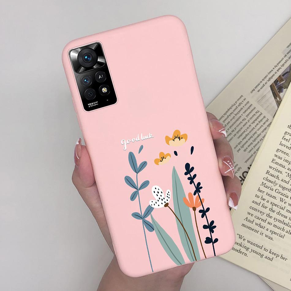 For Xiaomi Redmi Note 11 Pro 4G 5G Phone Case Cute Diasy Pattern Soft Silicone TPU Back Cover Funda For Redmi Note11 11Pro Coque