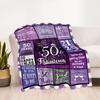 Happy 60th Birthday Floral Blankets Are Suitable for Living Rooms,making Them an Ideal Choice for Outdoor Travel and Gifts.