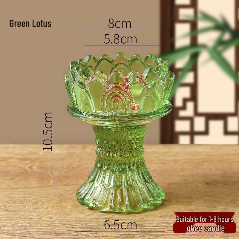 Crystal Lotus Candle Holder for Ghee Buddha Lamp