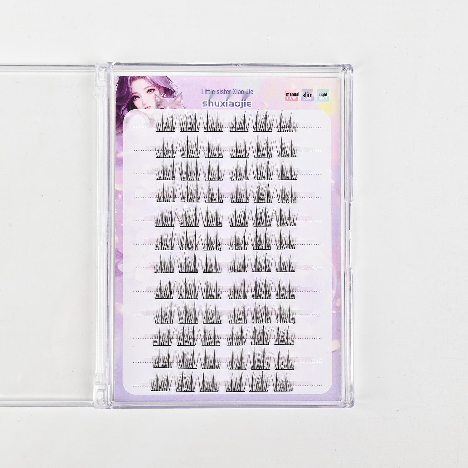 Double-Tipped Sunflower Natural Curl Eyelash Clusters for Eye Corners