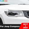 För Jeep Compass 2017 2018 Krom Bil Fram Strålkastare Lampa Skydd Dekorationslist Strålkastarram Lister Exteriör Tillbehör