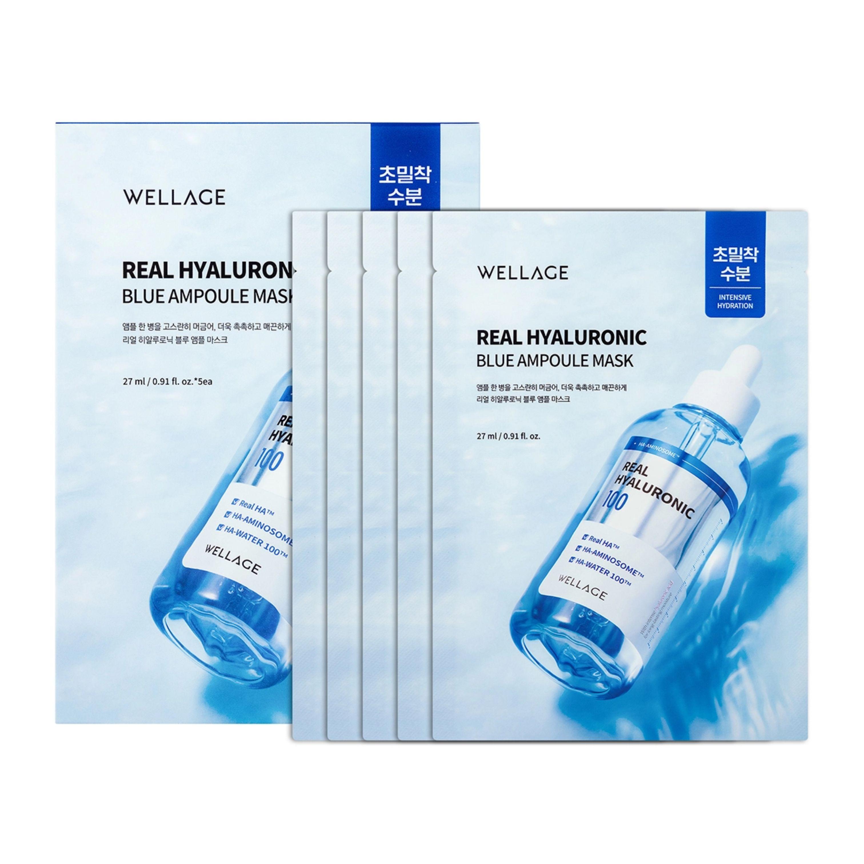 

Wellage Real Hyaluronic Blue Ampoule Mask 20ct 27ml x 20 sheets
