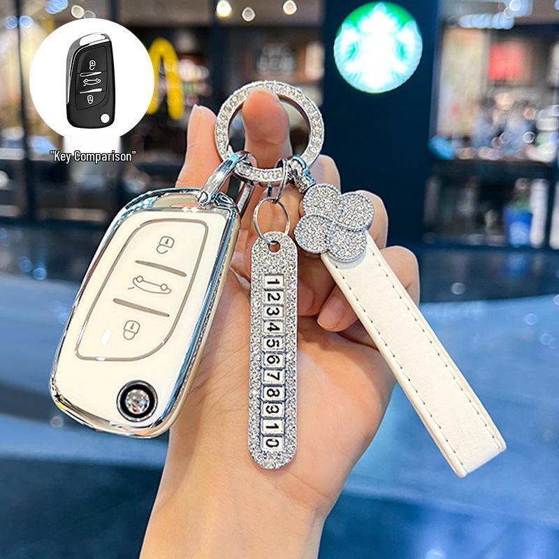 Universal Car Key Cover for Volkswagen, Toyota, Nissan, Honda, Peugeot, Citroen, Buick - Rear Protective Shell Buckle