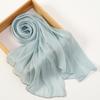 New Beading Silk Crinkle Hijab Scarf Women Shimmer Shawls Plain Muslim Women Hijabs Islam Turban Pleated Scarf Ramadan