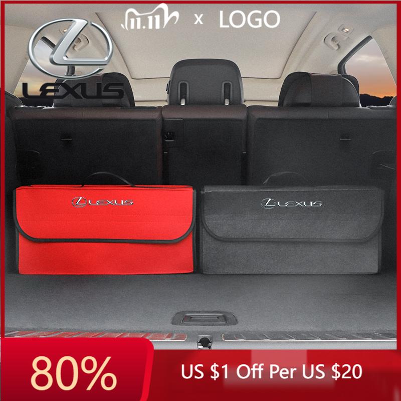 2026 Hot Interior Stickers Car Trunk Storage Box Trip Camping Organizer Bag Foldable For Lexus F SPORT GX460 Ct200h IS250 ES 220