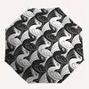 1pc Swans Abstract Automatic Open/close Folding Compact Umbrella, 8-Rib Sturdy Canopy, Lightweight Portable, Everyday Use, Gift, Outdoor Umbrella, Tra