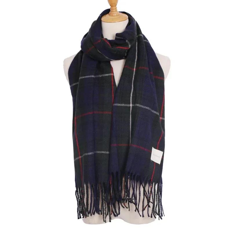 Scarf Women Luxury Plaid Warm Travel Scarf Cashmere Winter Pashmina With Tassel Shawl Wraps Bufanda Long Casual New