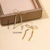 Sparkling Diamond Bowknot Dangle Earrings Sophisticated Diamond Bowknot Earrings Fashionable Ear Hooks Jewelry for Women