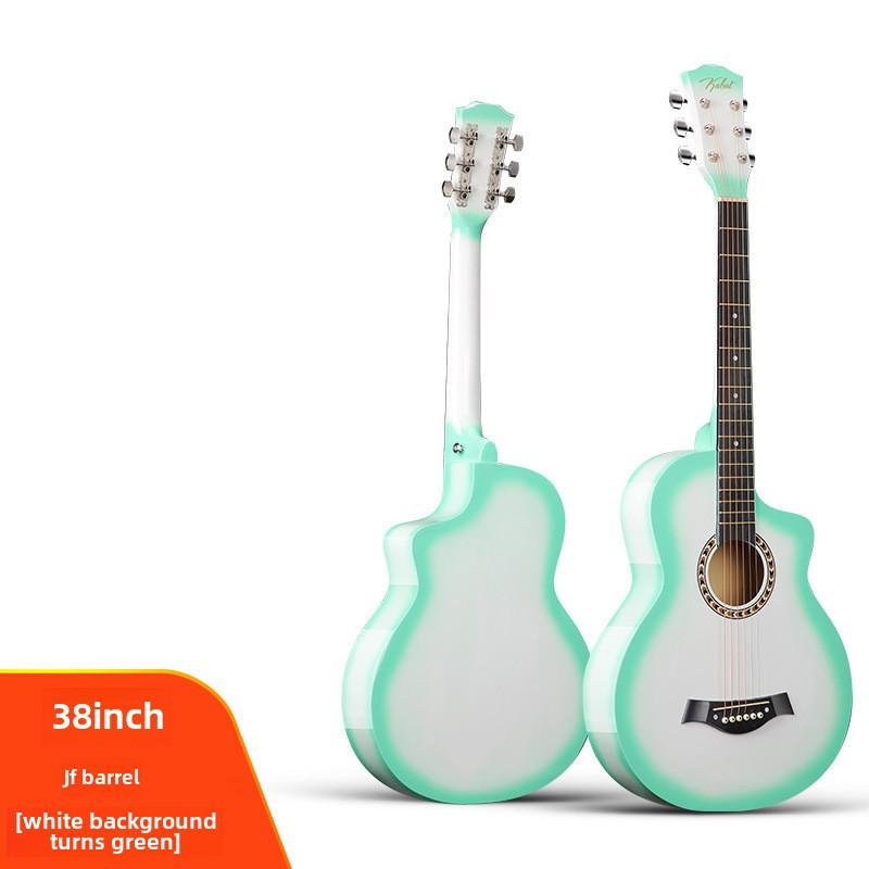 

«38-дюймовая фолк-гитара для начинающих — подобрана по цвету, идеальна для занятий и путешествий»