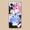 ReZero Rem Ram Matte TPU Mobile Phone Case for POCO M7 M6 M5 M4 M3 X7 X6 X5 X4 X3 Pro GT 5G Colorful Printing Cover
