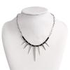45CM Hip Hop Rivet Necklace For Man Woman Cone Pendant Sweater Chain Choker Jewelry Punk Male Cool Accessories