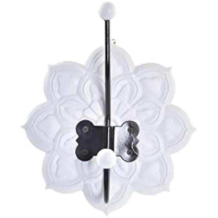 Porte-manteau mural - DKD HOME DECOR - Métal - Blanc et noir - 19 x 8 x 22 cm - Design contemporain