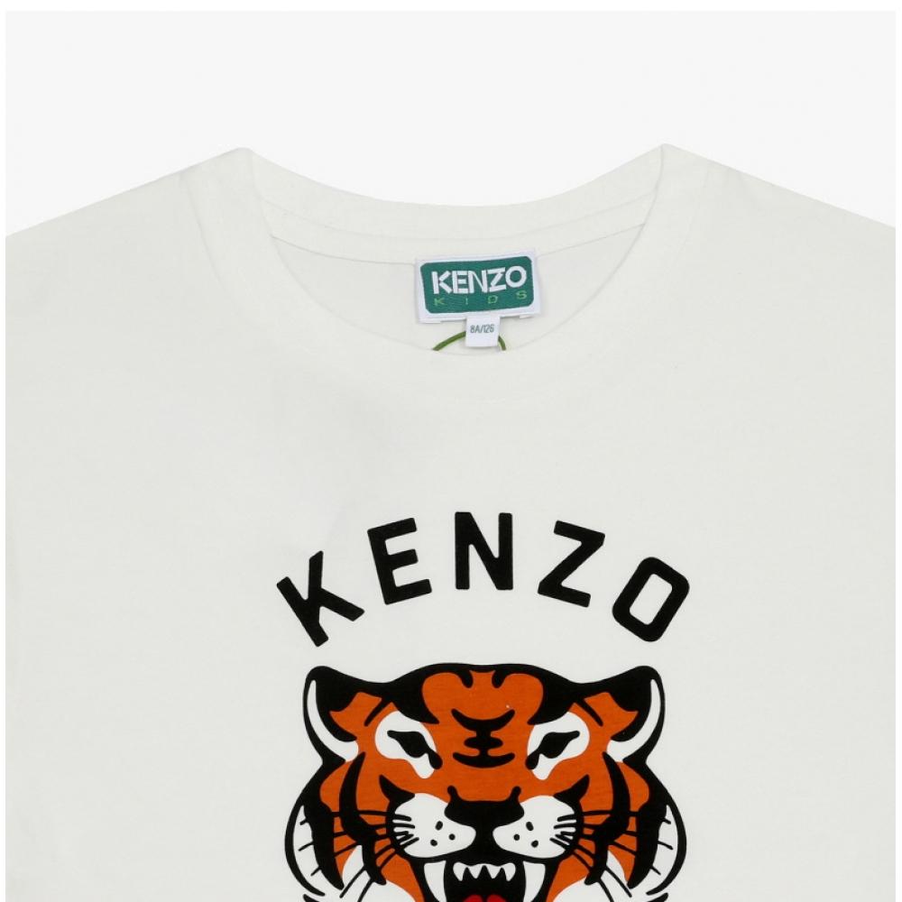 Kenzo Kids ShorT Sleeve T shirT Tiger K61505 117