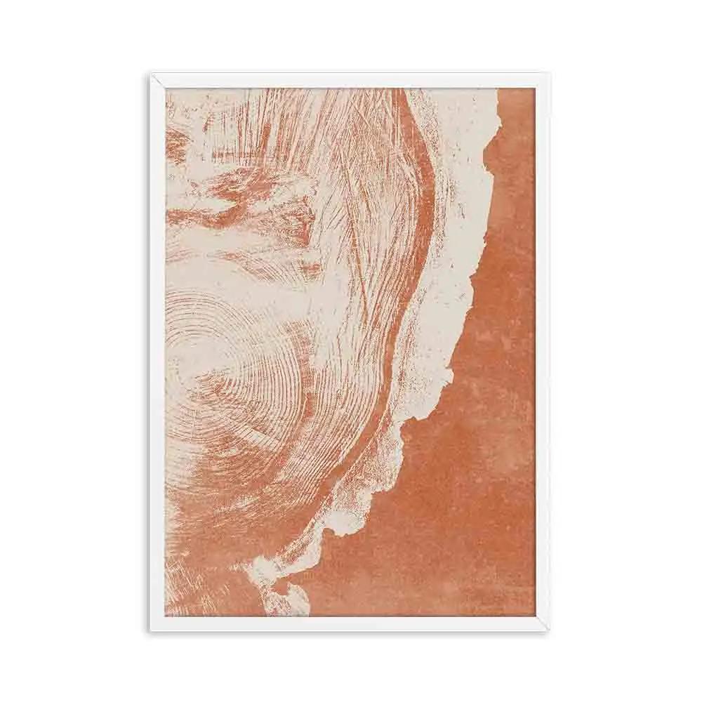 

Abstract Boho Seascape Canvas Prints, Beige and Orange, Wall Art Pictures, Neutral Posters for Living Room, Home Decoration 21x30cm No Framed