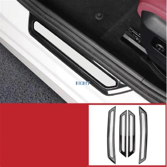 Accessories Door Sill Scuff Plate Cover Welcome Pedal Threshold Guard Protector Decoration Sticker For BMW 5 Series G60 2024 +
