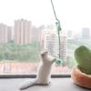 Hanging Suction Cup Cat Toy with Elastic Rope and Bell Ball for Kitten Self-Entertainment