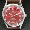 VINTAGE HAND-WINDING REFURBISHED SWISS MENS RED COLOR DIAL WATCH a701010-5 R205a-a701010