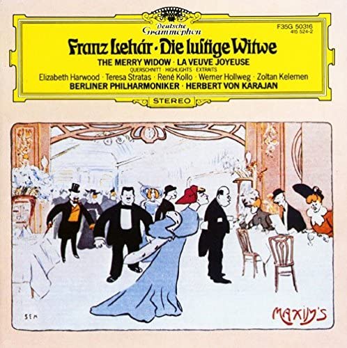 

CD LEHAR - Die Lustige Witwe(Hlts): Karajan / F35G50316 Japan Classical Used