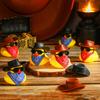 12/24/36 Set Cowboy Rubber Duck Bulk Mini Yellow Duckies Party Tiny Ducks Toy Bandanas For Summer Shower Party Favor
