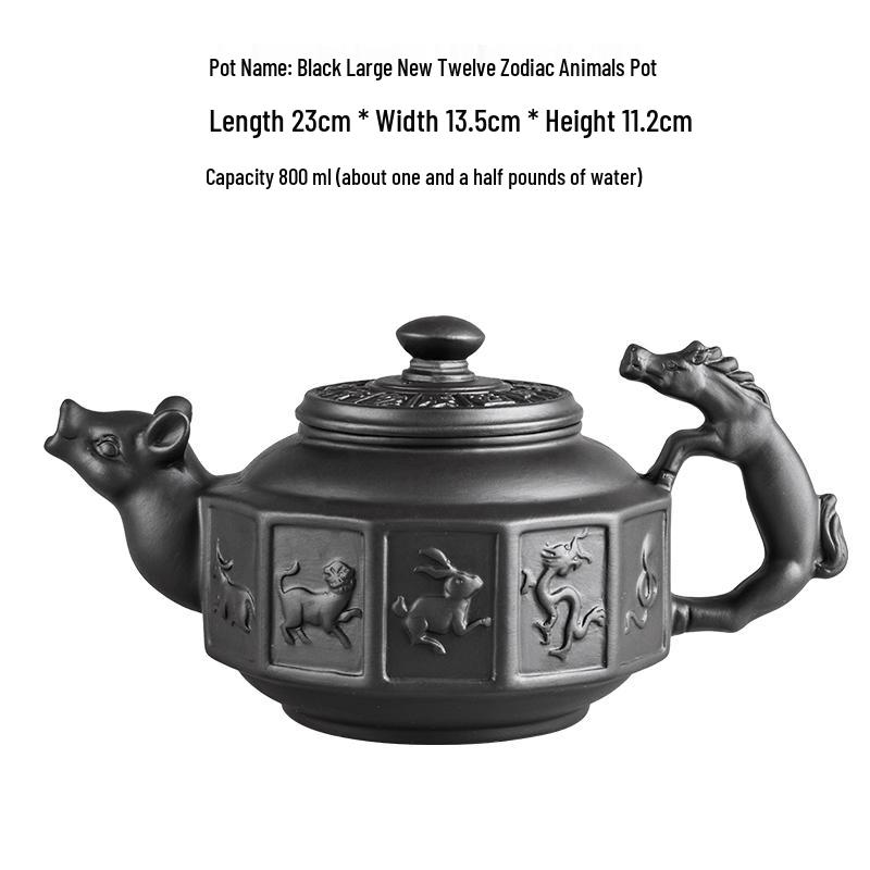 Large Yixing Zisha Handmade Ceramic Teapot for Kung Fu Tea