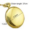 Orologio da taschino analogico con catena al quarzo analogico, quadrante rotondo liscio, unisex, retrò