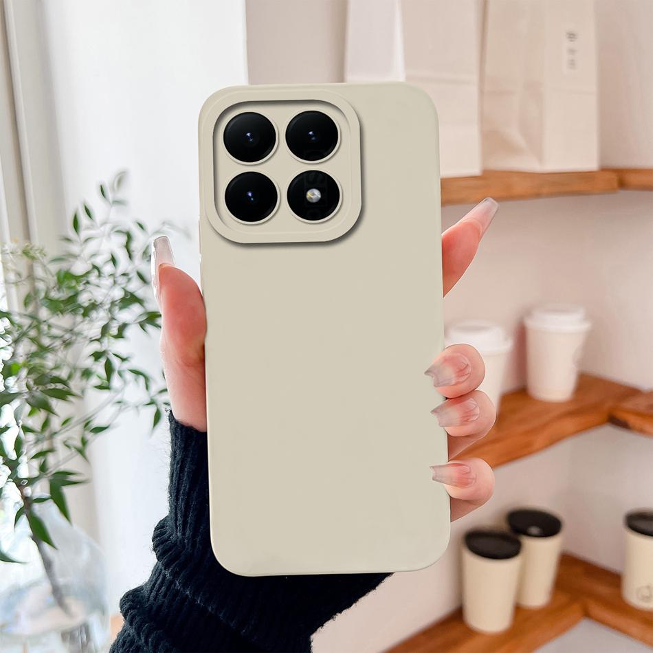 Simple Plain Case For Xiaomi 15T Pro / Xiaomi 17 Pro Max Phone Cases Liquid Silicone Anti Drop Soft Candy Durable Back Cover