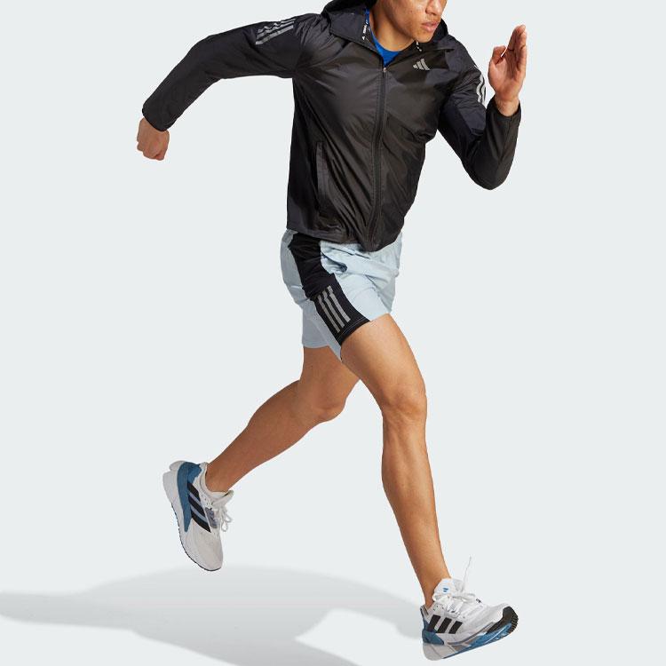 Adidas Own The Run Windbreaker Hoodie Men Jacket Black HZ4523
