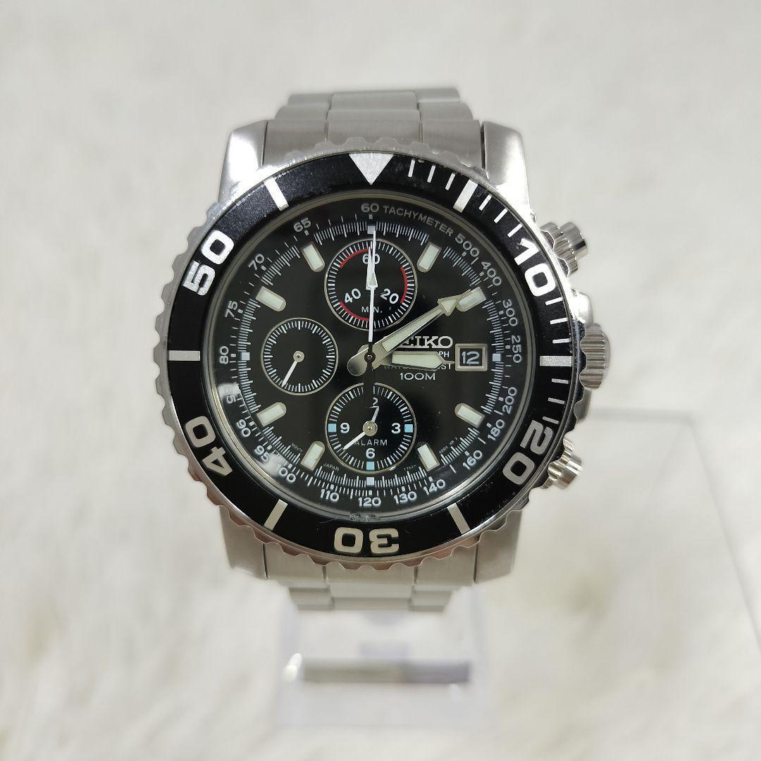 Used SEIKO 7T62-0CV0 Chronograph Quartz 100m waterproof Seiko