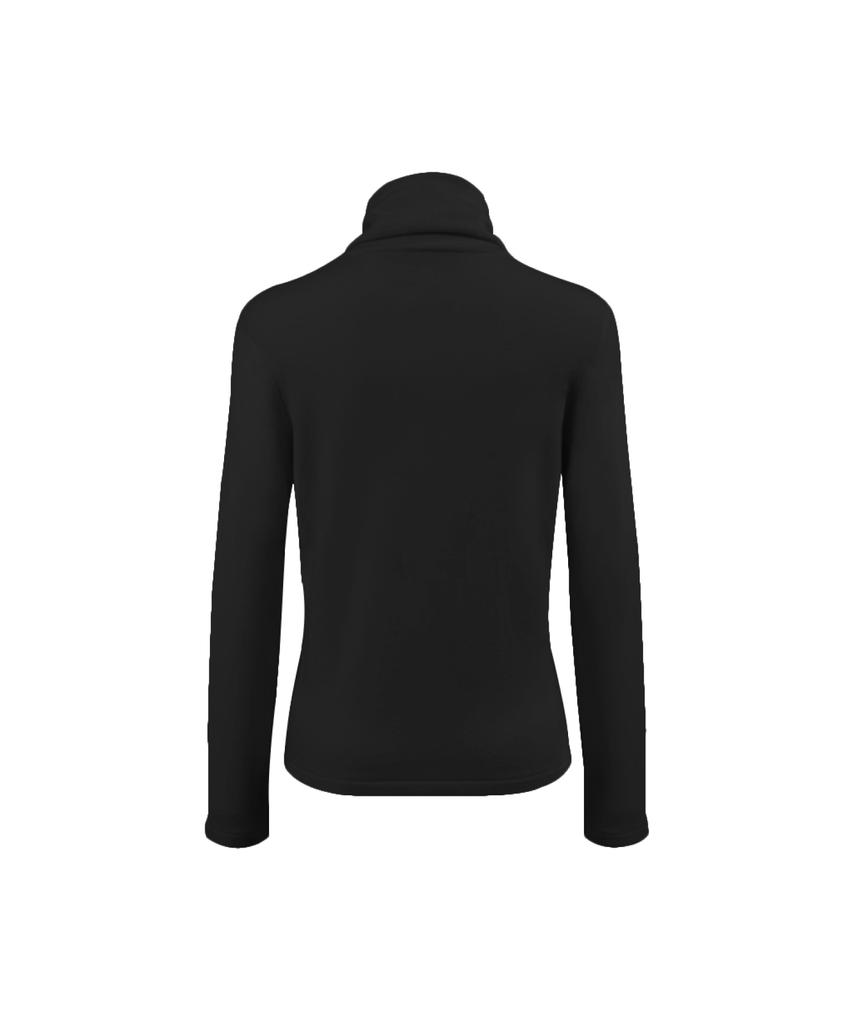 LEI AVERY Wool Tencel Warmer Turtleneck T-Shirt (Black)