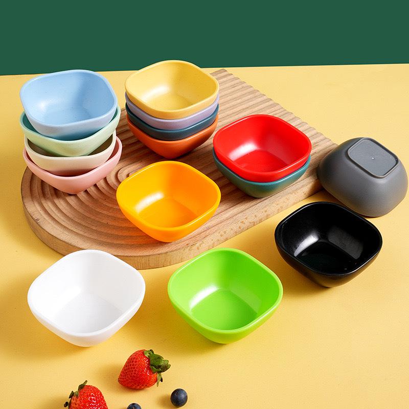 Thick Square Solid Color Vinegar & Soy Sauce Dipping Dish