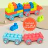 Large Particles Can Chew Plush Rubber Construction Blocks For Children'S Early Education Game Diy Assembling Blocks