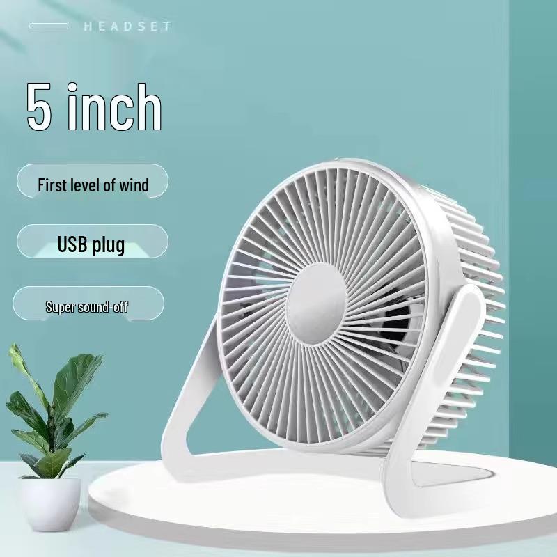 Compact Silent Electric Fan for Home, Office, or Dorm
