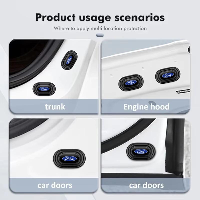 BBBB6 4/8/12pcs Car Door Shock Pad Anti Collision Stickers For Ford Fiesta Focus Fusion Explorer Escape Ranger Mondeo Transit GT