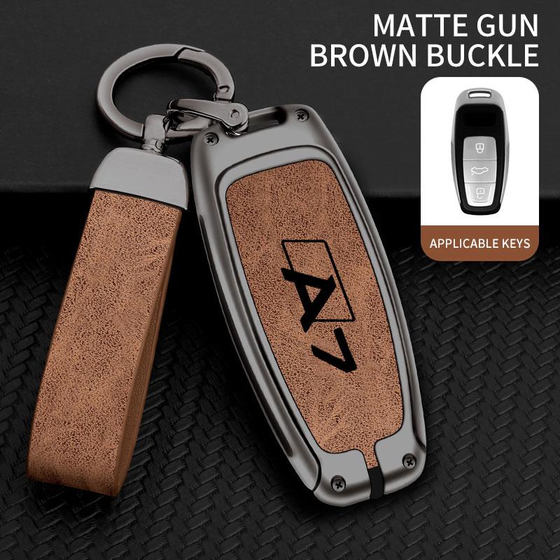 For A7 S7 4G Quattro 2015 2020 Remote Control Protector Car Accessories Fashion Zinc Alloy Car Key Cover Protective Case