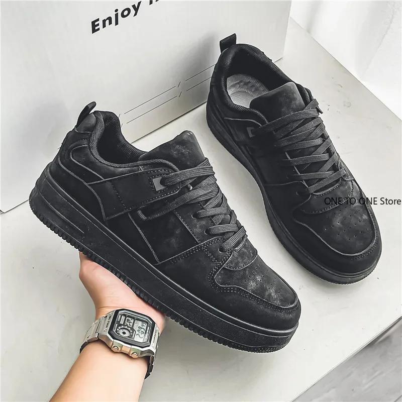 2024 Black Sneaker Flat Shoes Comfortable In All Seasons Breathable Versatile Men's Casual Shoes High-end Luxury Sneakers Man