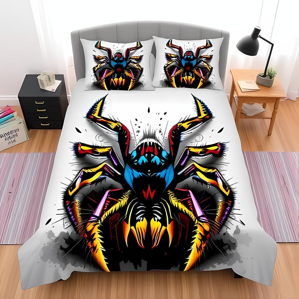 Comforter Spider Bedding Set For Children Kids And Adult Home Decor Queen Size Warm Soft Breathable And Comfortable