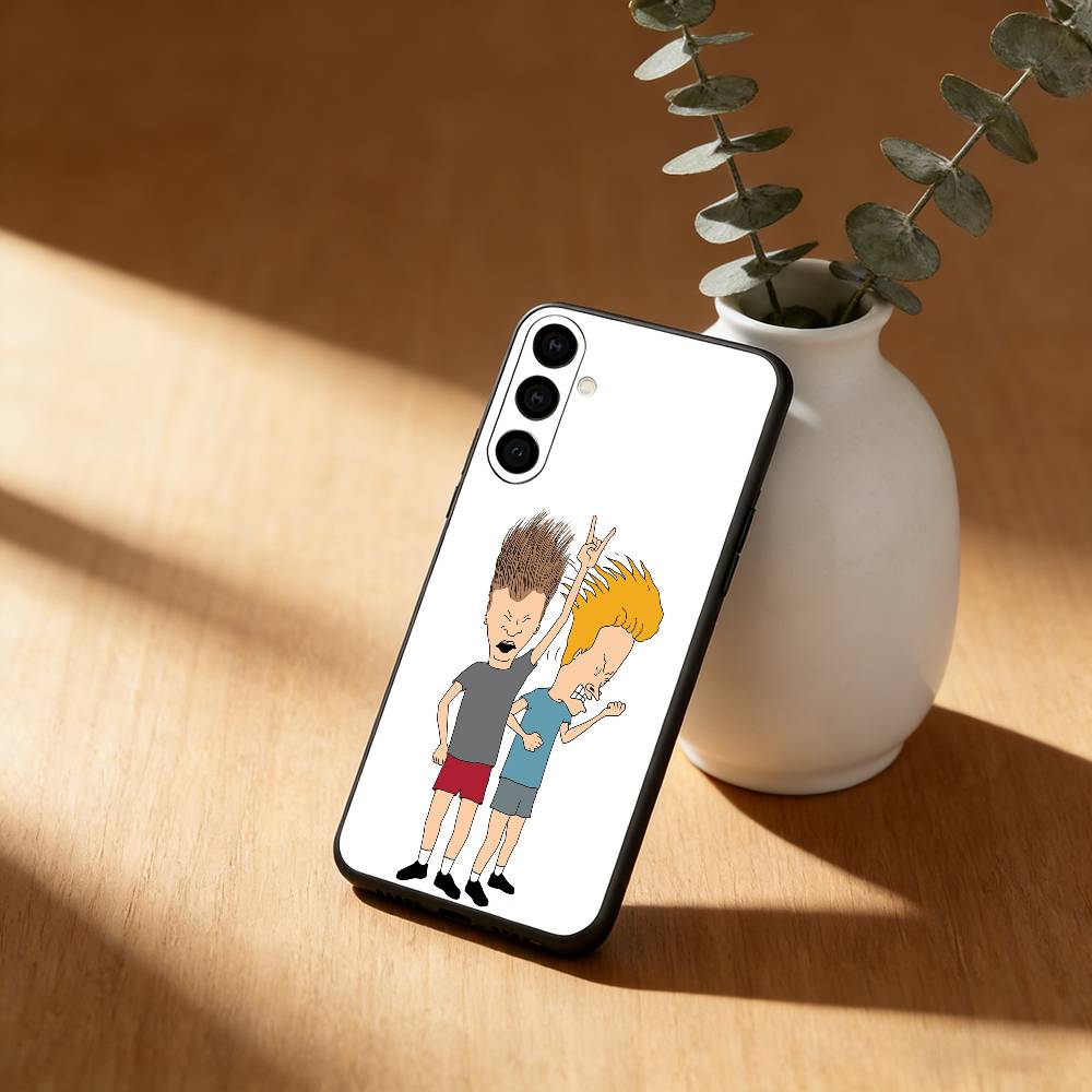 Cartoon B-Beavis and Butt-head Phone Case For Samsung GalaxyA13,21s,22,31,32,52,53,71,72,73,Soft Black Cover