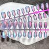 Purple Electroplated Cat Eye Aurora Mermaid Nail Art Patches with Super Flash High-End Texture