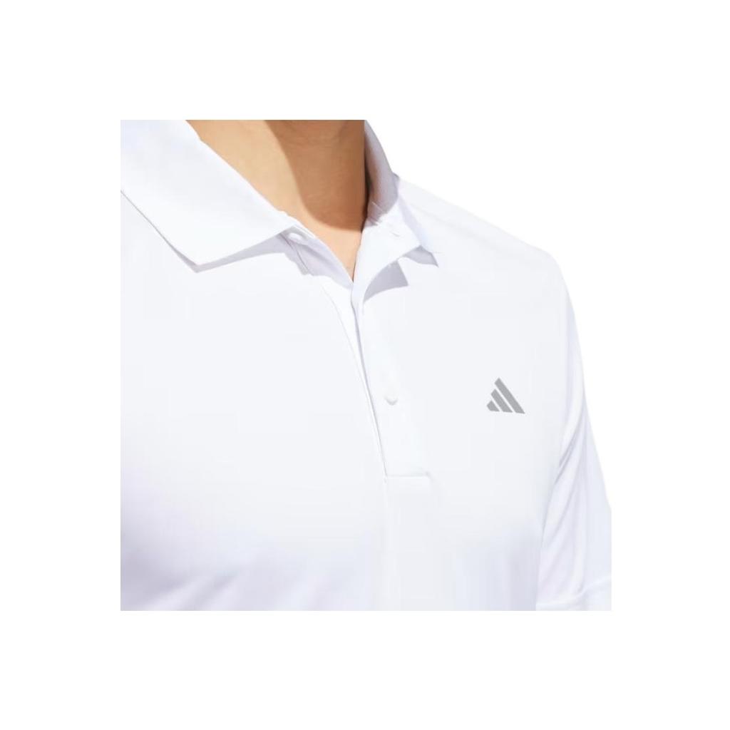 Adidas Performance Polo Shirt Solid Color Logo Short Sleeve Men Tops White IQ2939