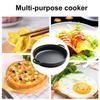 8.7/9.8/11/11.8inch Cast Iron Frying Pan with Double Handles Baking Tray Pre-Seasoned for Bread Baking Outdoor Cooking Camping