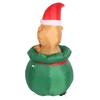 1.5m Christmas Inflatable Lovely Bear In Gift Bag with LED Light Yard Decoration Christmas Bear