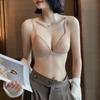 French Triangle Cup Lace Bra: Breathable, Wire-Free, Sexy Back Design for a Small Chest