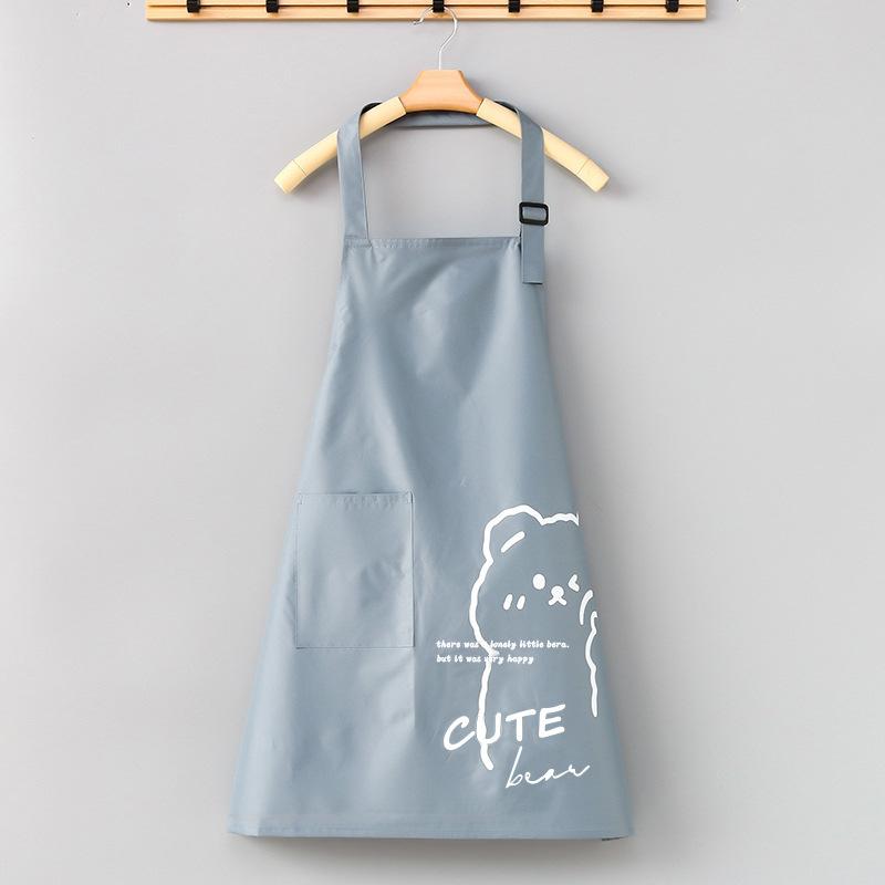 Household kitchen apron waterproof and oil-proof women's fashion new foreign style Internet celebrity apron waist catering cooking overalls