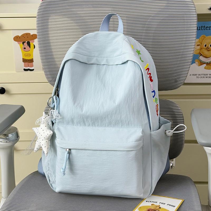 Schoolbag Women's Simple Large Capacity Travel Backpack Women's Leisure Tide Japanese Junior High School High School Student Backpack