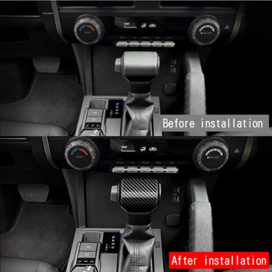 Carbon Fiber Gear Shift Knob Cover Trim For Toyota Tacoma 2024 2025