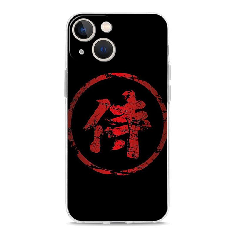 Japanese Bushido Samurai Transparent Phone Case For iPhone 15 16 14 13 12 11 Pro XS X XR SE 7 8 Plus Clear Lens Protect Cover