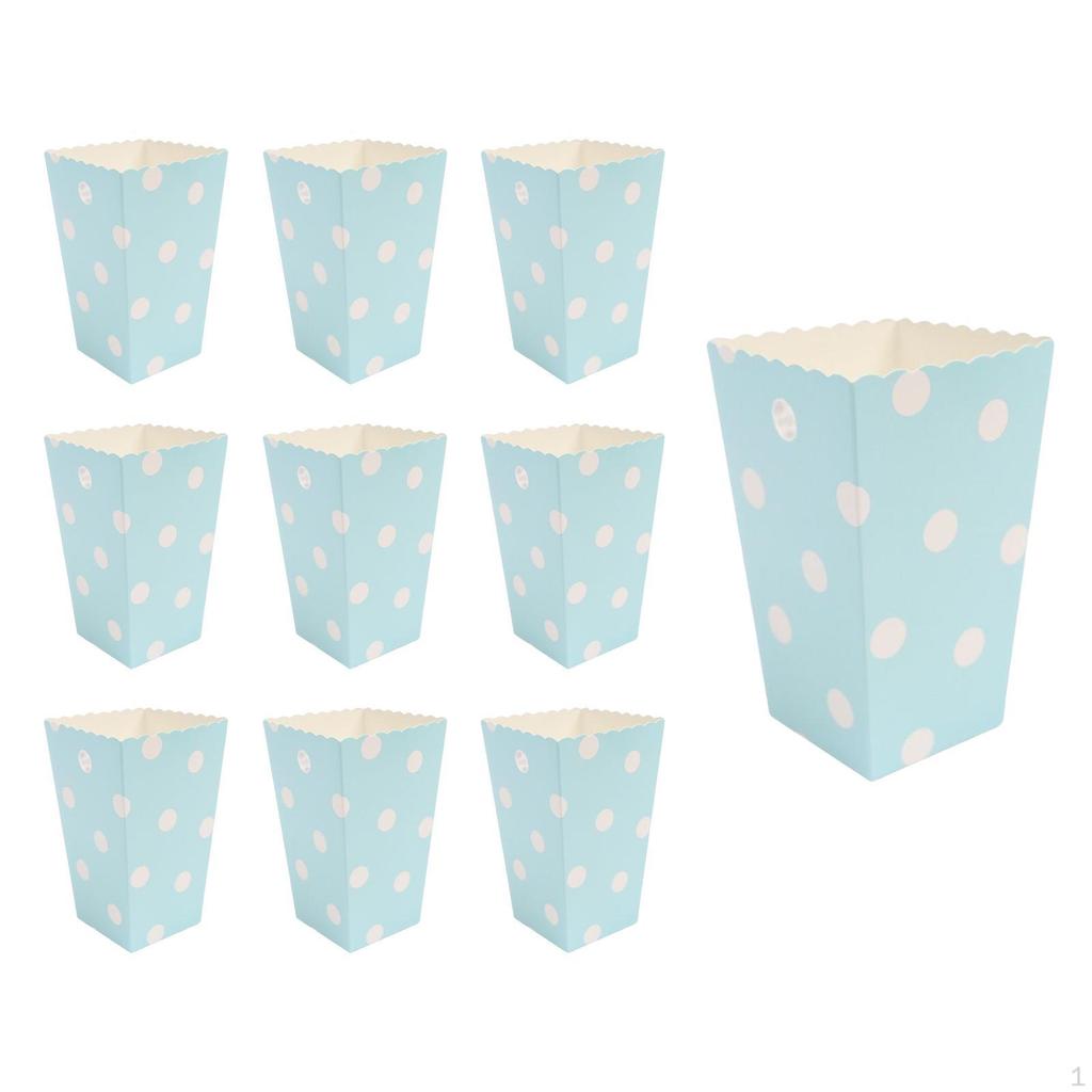 Set mit 10 Popcorn-Geschenkboxen Karton Süßigkeitenbehälter Partys Mini-Papierbehälter