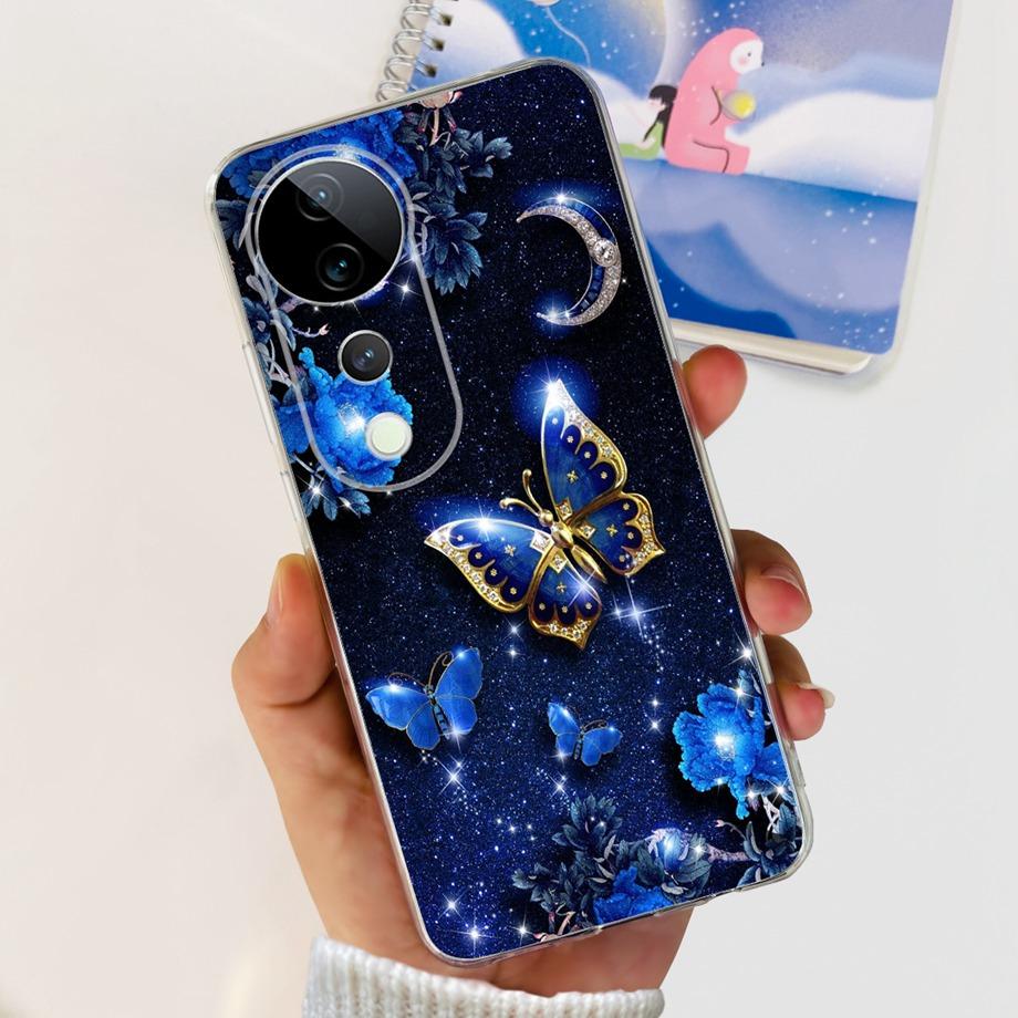 For Vivo V40 / V40 SE / V30 / V30 PRO / V30 Lite Back Cover Case Soft Clear Silicone Shockproof Protection Funda Women Fashion